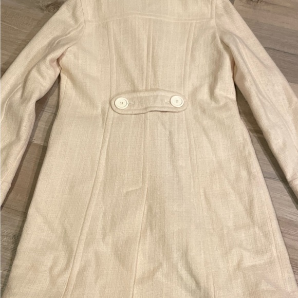 Women’s Vintage Forever 21 Beige Pea Coat L 95%wool Blend - Picture 6 of 6